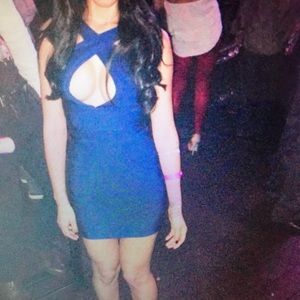 Blue bandage dress
